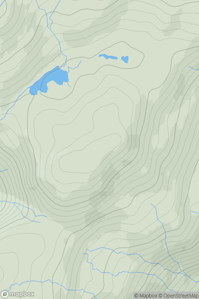 Thumbnail image for Cruach nan Caorach [Moidart and Ardnamurchan] showing contour plot for surrounding peak